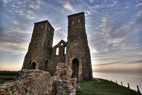 Reculver Towers and Roman Fort. Photo by davekentuk via Flickr CC